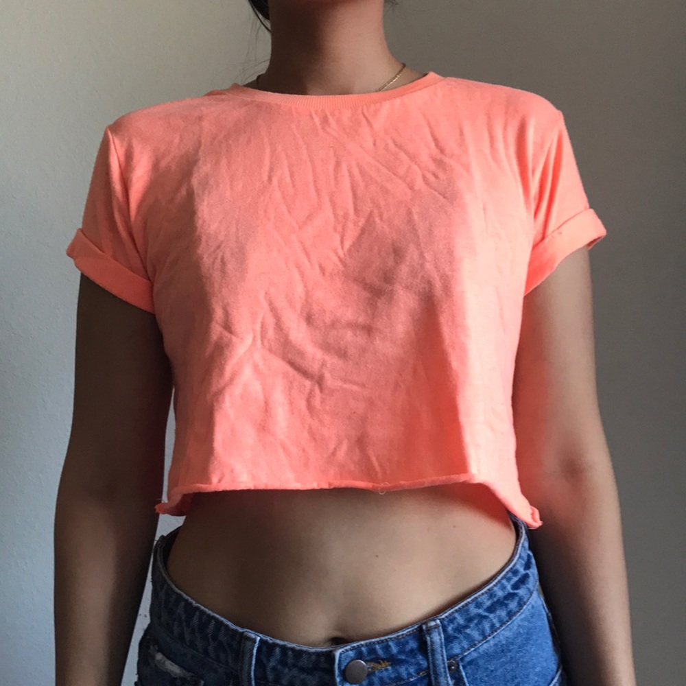 Coral crop top